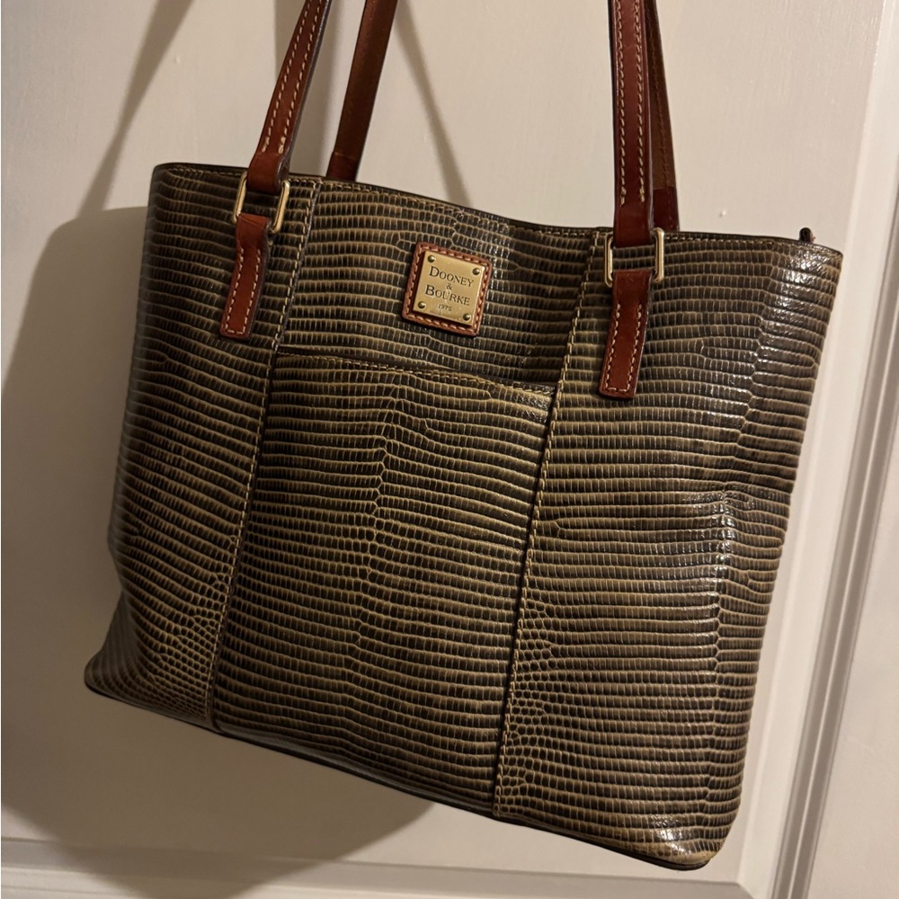Dooney and bourke Lexington lizard brown bag